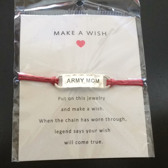 Army mom bracelet red lobster clasp jewelry bag - Picture 2 of 4